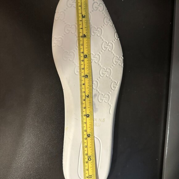 GUCCI LIMITED MEN'S BLOOM FLOWER BLUE SUPREME HIGH TOP GG CANVAS SNEAKER - Picture 10 of 16